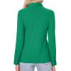 imagesiliteelon Button Down Shirts for Women Slim fit Long Sleeve Stretch Dress Shirts Work Shirt Wrinkle Free Office BlousesGreen