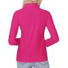 imagesiliteelon Button Down Shirts for Women Slim fit Long Sleeve Stretch Dress Shirts Work Shirt Wrinkle Free Office BlousesHot Pink
