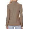 imagesiliteelon Button Down Shirts for Women Slim fit Long Sleeve Stretch Dress Shirts Work Shirt Wrinkle Free Office BlousesKhaki
