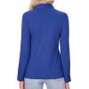 imagesiliteelon Button Down Shirts for Women Slim fit Long Sleeve Stretch Dress Shirts Work Shirt Wrinkle Free Office BlousesKlein Blue