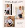 imagesiliteelon Button Down Shirts for Women Slim fit Long Sleeve Stretch Dress Shirts Work Shirt Wrinkle Free Office BlousesLavender