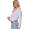 imagesiliteelon Button Down Shirts for Women Slim fit Long Sleeve Stretch Dress Shirts Work Shirt Wrinkle Free Office BlousesLavender