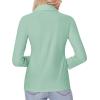 imagesiliteelon Button Down Shirts for Women Slim fit Long Sleeve Stretch Dress Shirts Work Shirt Wrinkle Free Office BlousesLight Green