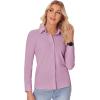 imagesiliteelon Button Down Shirts for Women Slim fit Long Sleeve Stretch Dress Shirts Work Shirt Wrinkle Free Office BlousesMauve
