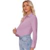 imagesiliteelon Button Down Shirts for Women Slim fit Long Sleeve Stretch Dress Shirts Work Shirt Wrinkle Free Office BlousesMauve