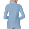imagesiliteelon Button Down Shirts for Women Slim fit Long Sleeve Stretch Dress Shirts Work Shirt Wrinkle Free Office BlousesMist Blue
