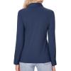 imagesiliteelon Button Down Shirts for Women Slim fit Long Sleeve Stretch Dress Shirts Work Shirt Wrinkle Free Office BlousesNavy Blue
