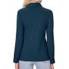 imagesiliteelon Button Down Shirts for Women Slim fit Long Sleeve Stretch Dress Shirts Work Shirt Wrinkle Free Office BlousesPeacock Blue