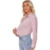 imagesiliteelon Button Down Shirts for Women Slim fit Long Sleeve Stretch Dress Shirts Work Shirt Wrinkle Free Office BlousesPink