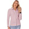 imagesiliteelon Button Down Shirts for Women Slim fit Long Sleeve Stretch Dress Shirts Work Shirt Wrinkle Free Office BlousesPink