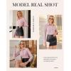 imagesiliteelon Button Down Shirts for Women Slim fit Long Sleeve Stretch Dress Shirts Work Shirt Wrinkle Free Office BlousesPink