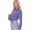 imagesiliteelon Button Down Shirts for Women Slim fit Long Sleeve Stretch Dress Shirts Work Shirt Wrinkle Free Office BlousesPurple