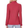 imagesiliteelon Button Down Shirts for Women Slim fit Long Sleeve Stretch Dress Shirts Work Shirt Wrinkle Free Office BlousesRed