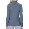 imagesiliteelon Button Down Shirts for Women Slim fit Long Sleeve Stretch Dress Shirts Work Shirt Wrinkle Free Office BlousesSlate Blue