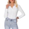 imagesiliteelon Button Down Shirts for Women Slim fit Long Sleeve Stretch Dress Shirts Work Shirt Wrinkle Free Office BlousesWhite