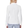 imagesiliteelon Button Down Shirts for Women Slim fit Long Sleeve Stretch Dress Shirts Work Shirt Wrinkle Free Office BlousesWhite