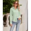 imagesiliteelon Button Down Shirts for Women Wrinkle Free Dress Shirts Long Sleeve Shirts Formal Work Office Blouses TopsBean Green