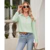 imagesiliteelon Button Down Shirts for Women Wrinkle Free Dress Shirts Long Sleeve Shirts Formal Work Office Blouses TopsBean Green