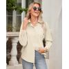 imagesiliteelon Button Down Shirts for Women Wrinkle Free Dress Shirts Long Sleeve Shirts Formal Work Office Blouses TopsBeige
