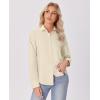 imagesiliteelon Button Down Shirts for Women Wrinkle Free Dress Shirts Long Sleeve Shirts Formal Work Office Blouses TopsBeige