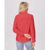imagesiliteelon Button Down Shirts for Women Wrinkle Free Dress Shirts Long Sleeve Shirts Formal Work Office Blouses TopsBright Red