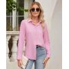 imagesiliteelon Button Down Shirts for Women Wrinkle Free Dress Shirts Long Sleeve Shirts Formal Work Office Blouses TopsCherry Blossom Pink