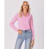 imagesiliteelon Button Down Shirts for Women Wrinkle Free Dress Shirts Long Sleeve Shirts Formal Work Office Blouses TopsCherry Blossom Pink