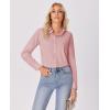 imagesiliteelon Button Down Shirts for Women Wrinkle Free Dress Shirts Long Sleeve Shirts Formal Work Office Blouses TopsDark Pink