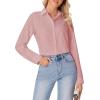 imagesiliteelon Button Down Shirts for Women Wrinkle Free Dress Shirts Long Sleeve Shirts Formal Work Office Blouses TopsDark Pink
