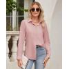 imagesiliteelon Button Down Shirts for Women Wrinkle Free Dress Shirts Long Sleeve Shirts Formal Work Office Blouses TopsDark Pink