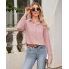 imagesiliteelon Button Down Shirts for Women Wrinkle Free Dress Shirts Long Sleeve Shirts Formal Work Office Blouses TopsDark Pink