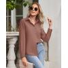 imagesiliteelon Button Down Shirts for Women Wrinkle Free Dress Shirts Long Sleeve Shirts Formal Work Office Blouses TopsDusty Rose