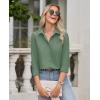 imagesiliteelon Button Down Shirts for Women Wrinkle Free Dress Shirts Long Sleeve Shirts Formal Work Office Blouses TopsForest Green