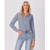 imagesiliteelon Button Down Shirts for Women Wrinkle Free Dress Shirts Long Sleeve Shirts Formal Work Office Blouses TopsGray Blue