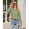 imagesiliteelon Button Down Shirts for Women Wrinkle Free Dress Shirts Long Sleeve Shirts Formal Work Office Blouses TopsGreen