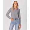 imagesiliteelon Button Down Shirts for Women Wrinkle Free Dress Shirts Long Sleeve Shirts Formal Work Office Blouses TopsLight Gray