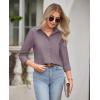 imagesiliteelon Button Down Shirts for Women Wrinkle Free Dress Shirts Long Sleeve Shirts Formal Work Office Blouses TopsMauve