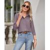 imagesiliteelon Button Down Shirts for Women Wrinkle Free Dress Shirts Long Sleeve Shirts Formal Work Office Blouses TopsMauve