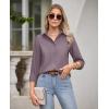 imagesiliteelon Button Down Shirts for Women Wrinkle Free Dress Shirts Long Sleeve Shirts Formal Work Office Blouses TopsMauve