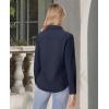imagesiliteelon Button Down Shirts for Women Wrinkle Free Dress Shirts Long Sleeve Shirts Formal Work Office Blouses TopsNavy Blue