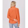 imagesiliteelon Button Down Shirts for Women Wrinkle Free Dress Shirts Long Sleeve Shirts Formal Work Office Blouses TopsOrange