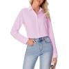 imagesiliteelon Button Down Shirts for Women Wrinkle Free Dress Shirts Long Sleeve Shirts Formal Work Office Blouses TopsPink