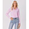 imagesiliteelon Button Down Shirts for Women Wrinkle Free Dress Shirts Long Sleeve Shirts Formal Work Office Blouses TopsPink
