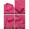 imagesiliteelon Button Down Shirts for Women Wrinkle Free Dress Shirts Long Sleeve Shirts Formal Work Office Blouses TopsRose Red