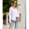 imagesiliteelon Button Down Shirts for Women Wrinkle Free Dress Shirts Long Sleeve Shirts Formal Work Office Blouses TopsWhite