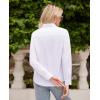 imagesiliteelon Button Down Shirts for Women Wrinkle Free Dress Shirts Long Sleeve Shirts Formal Work Office Blouses TopsWhite
