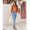 imagesiliteelon Satin Blouses for Women Silk Button Down Shirts Casual Long Sleeve Shirt Business Office Work Tunic TopsCaramel