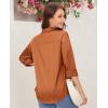 imagesiliteelon Satin Blouses for Women Silk Button Down Shirts Casual Long Sleeve Shirt Business Office Work Tunic TopsCaramel