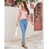 imagesiliteelon Satin Blouses for Women Silk Button Down Shirts Casual Long Sleeve Shirt Business Office Work Tunic TopsDeep Pink