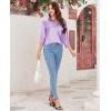 imagesiliteelon Satin Blouses for Women Silk Button Down Shirts Casual Long Sleeve Shirt Business Office Work Tunic TopsLavender